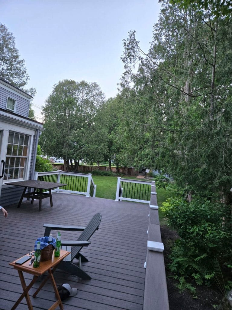 Photo of outside deck and patio.